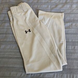 Under Armour Baseball Pants Gray Boys Youth M Medium Loose Fit